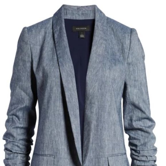 Halogen Jackets & Blazers - Halogen Stretch linen blend blazer